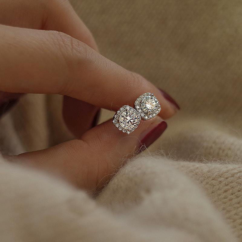 Women's Cube Super Flash Square Diamond Simple Rings