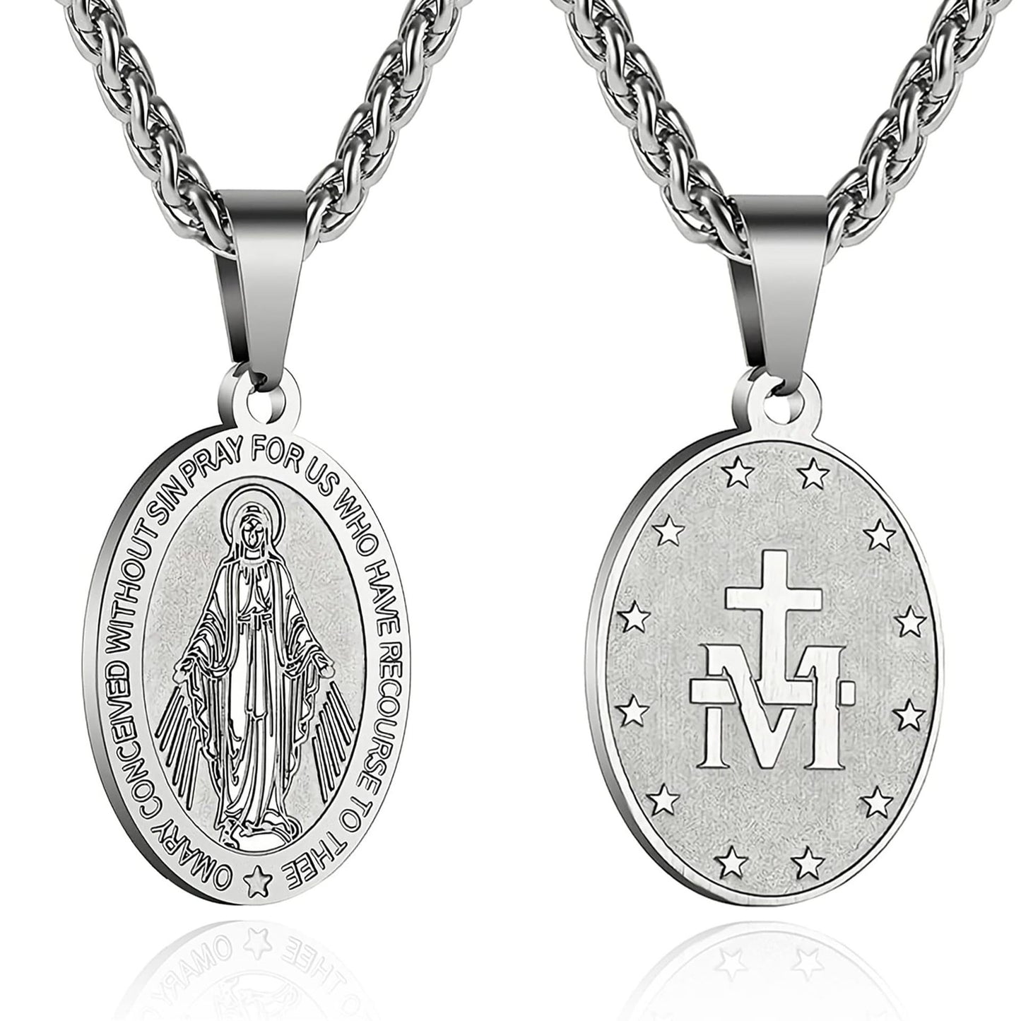 Accessories Fashion Simple Stainless Steel Cross Necklaces