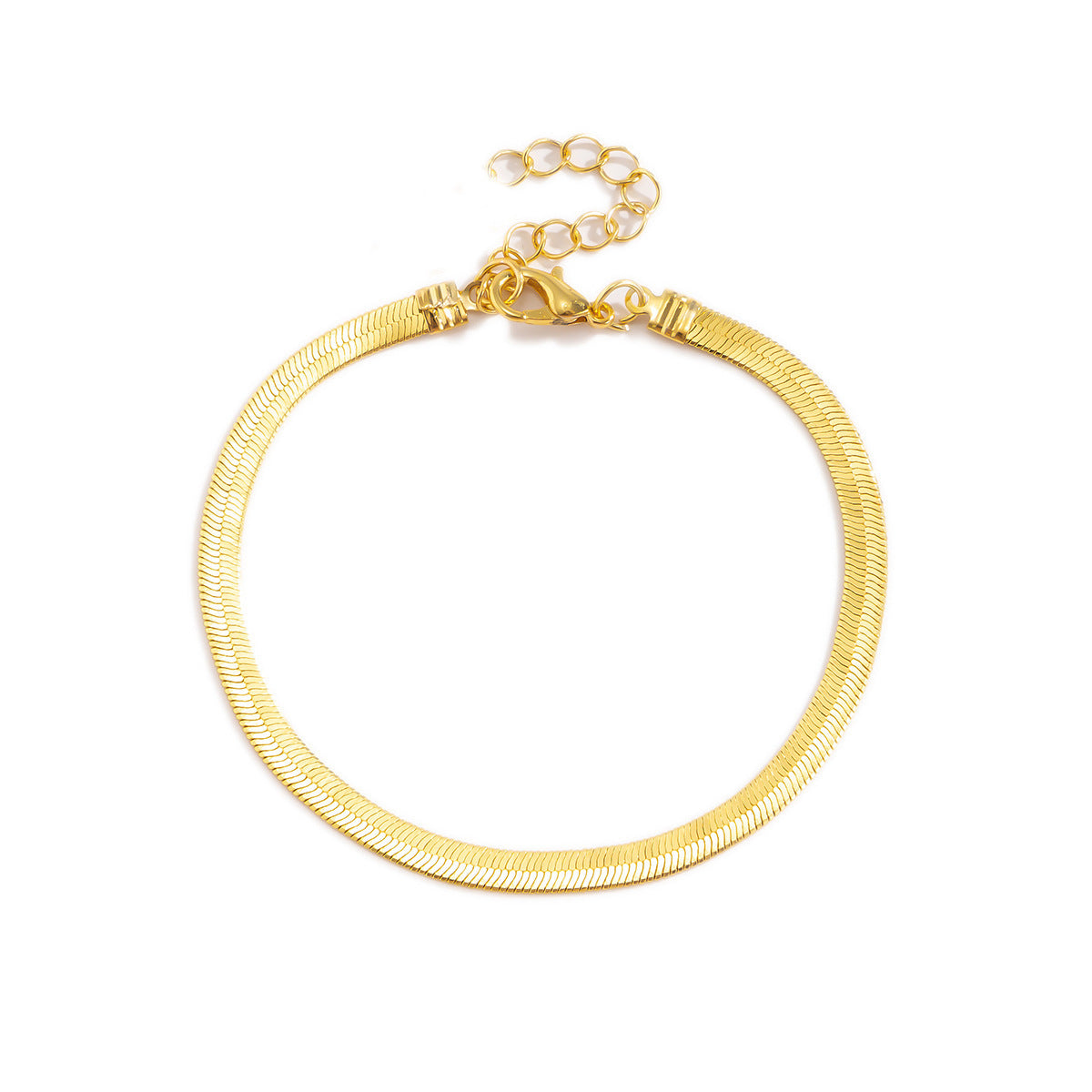 Women's Short Blade Chain Ethnic Style Flat Snake Bracelets