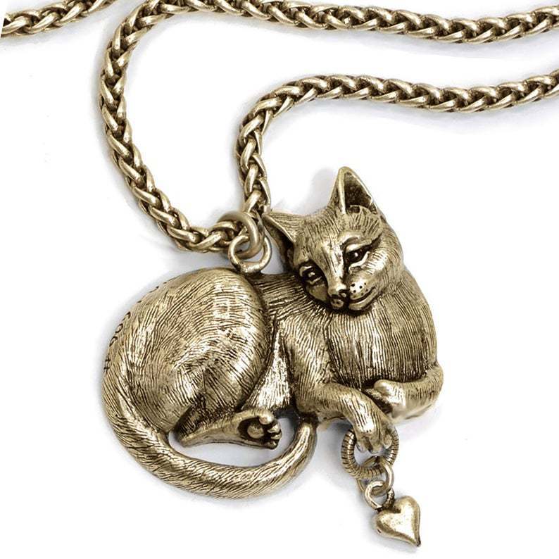 Women's Mysterious Animal Cat Personality Sweater Chain Necklaces