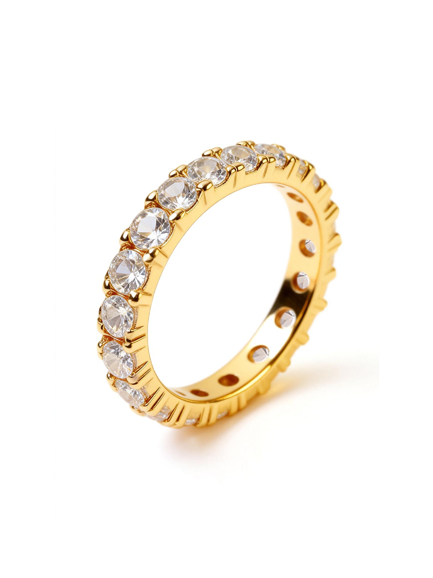 Fashion Trendy Female Full Diamond Inlaid Super Flash Ring