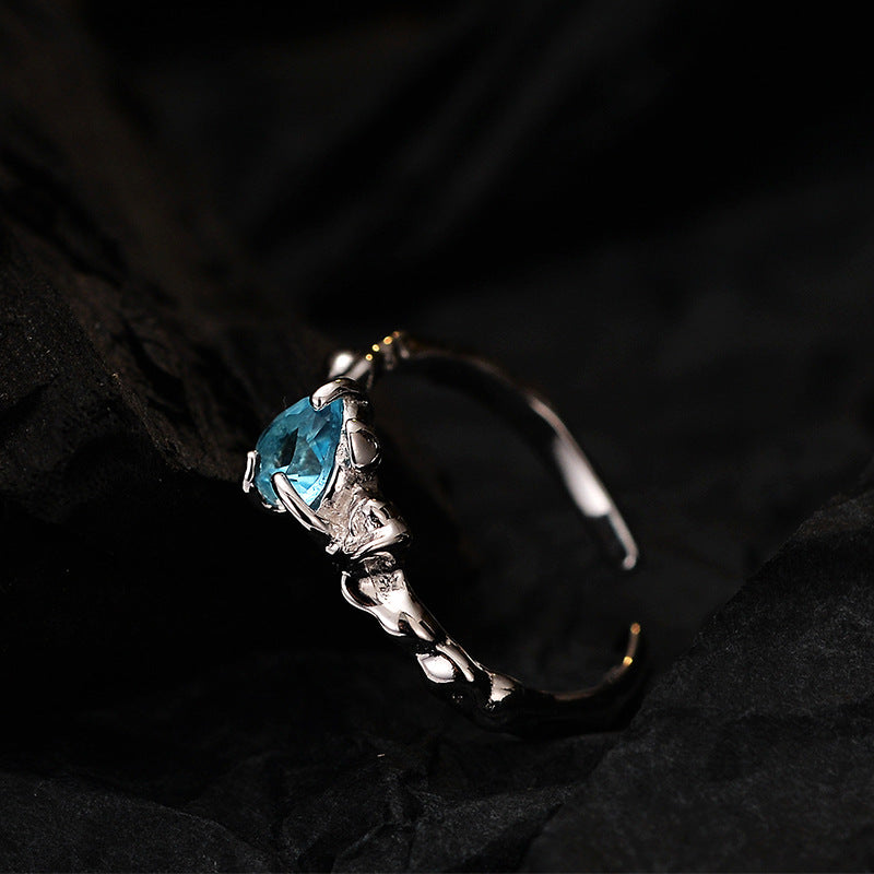 Women's Small Fashion Sterling Sier Texture Love Rings