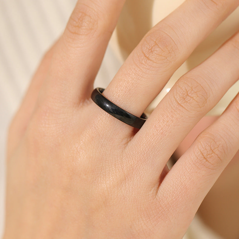 Women's Stainless Steel Korean Fashion Simple Titanium Rings