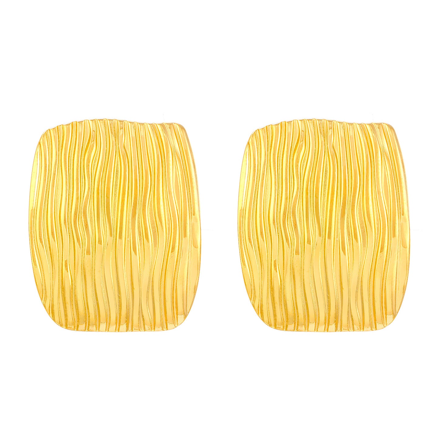 Oval Stainless Steel Personality Geometric Trend Peach Heart Earrings