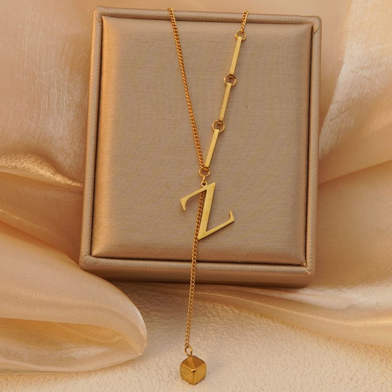 Clavicle Chain Female Letters Do Not Fade Simple High Necklaces