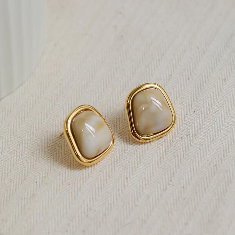 French Style Geometric Pearl Fashion Minority Design Advanced Earrings