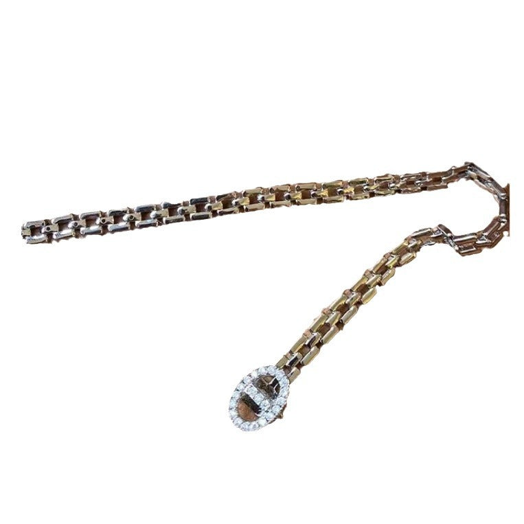 Nose Watch Connecting Shackle Chain Inlaid Zircon Bracelets
