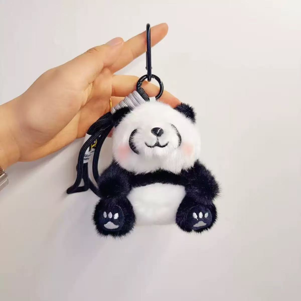 Artificial Giant Panda Knitted Plush Flower Hanging Ornaments