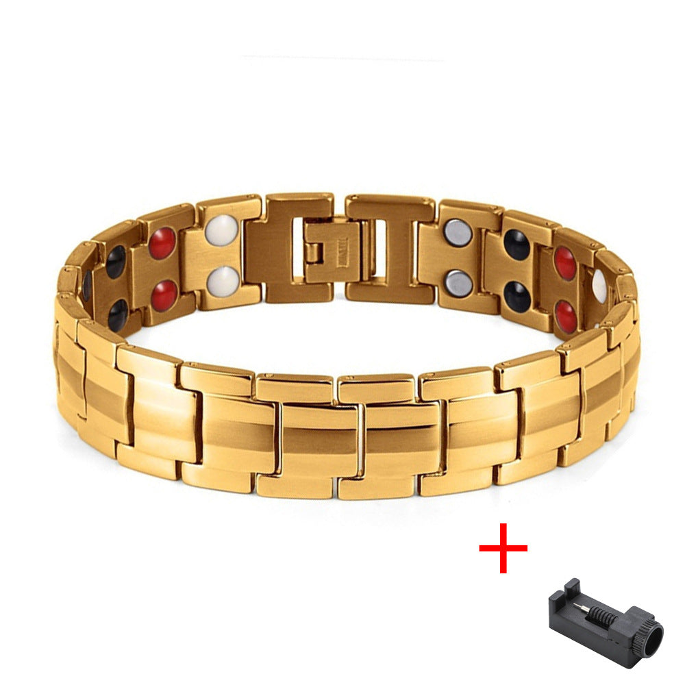 Men's Fashion Detachable Magnet Alloy Electroplated Bracelets