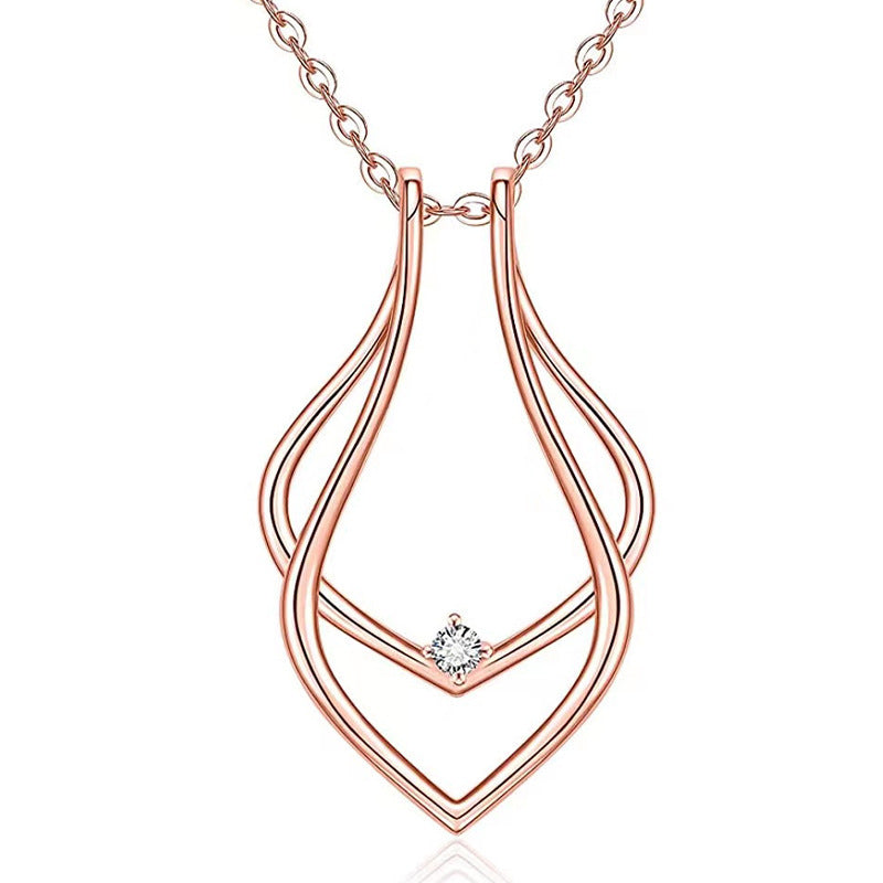 Fashion Geometry Pattern Stand Magic Engagement Pendants