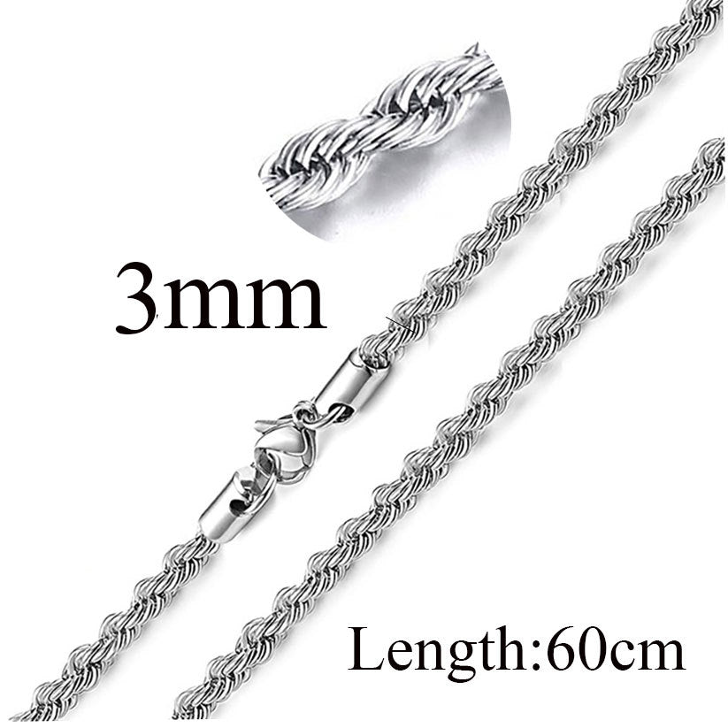 Innovative Simple Stainless Steel Twist Fashion Necklaces