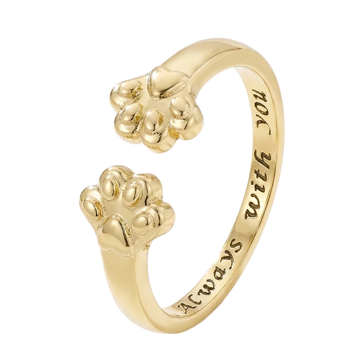 Women's & Men's Fashion Cat's Paw Open Little Finger Rings