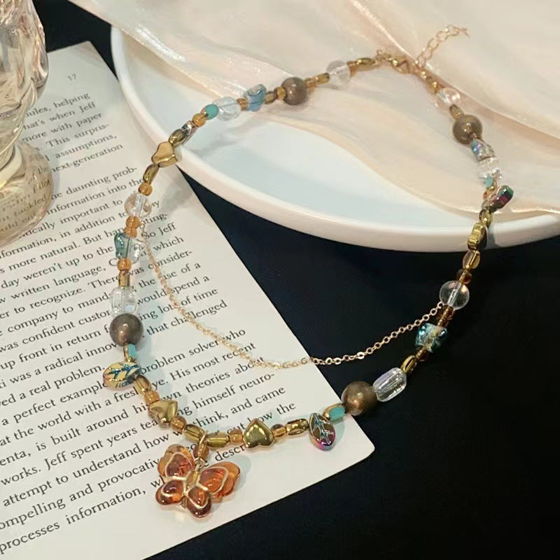 Women's Ceramic Beaded Retro Ethnic Style Long Necklaces