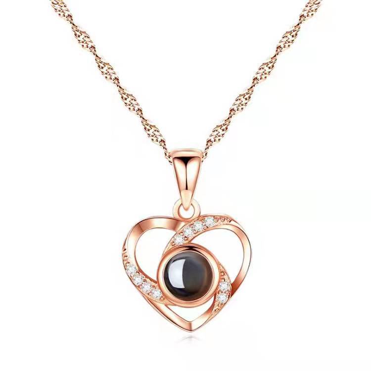 Pure Copper Titanium Steel Chain Love Necklaces