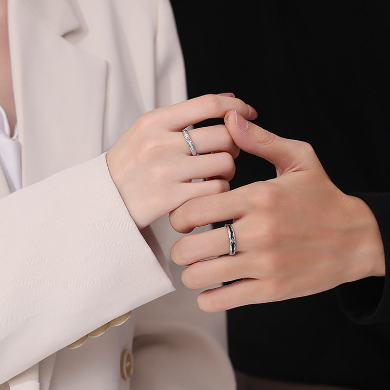 Little Star Couple Sterling Sier Korean Rings