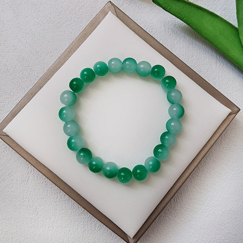 Li Gradient Ice Transparent Two-color Glass Pliable Temperament Hand Bracelets