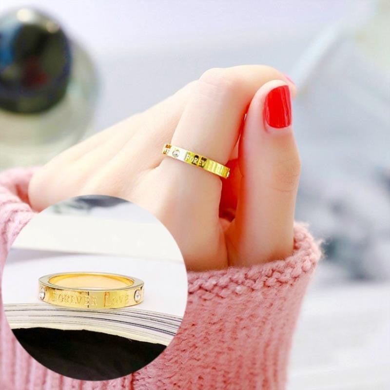 Minimalist Personality Social Couple Girlfriends Male Titanium Steel Rose Rings