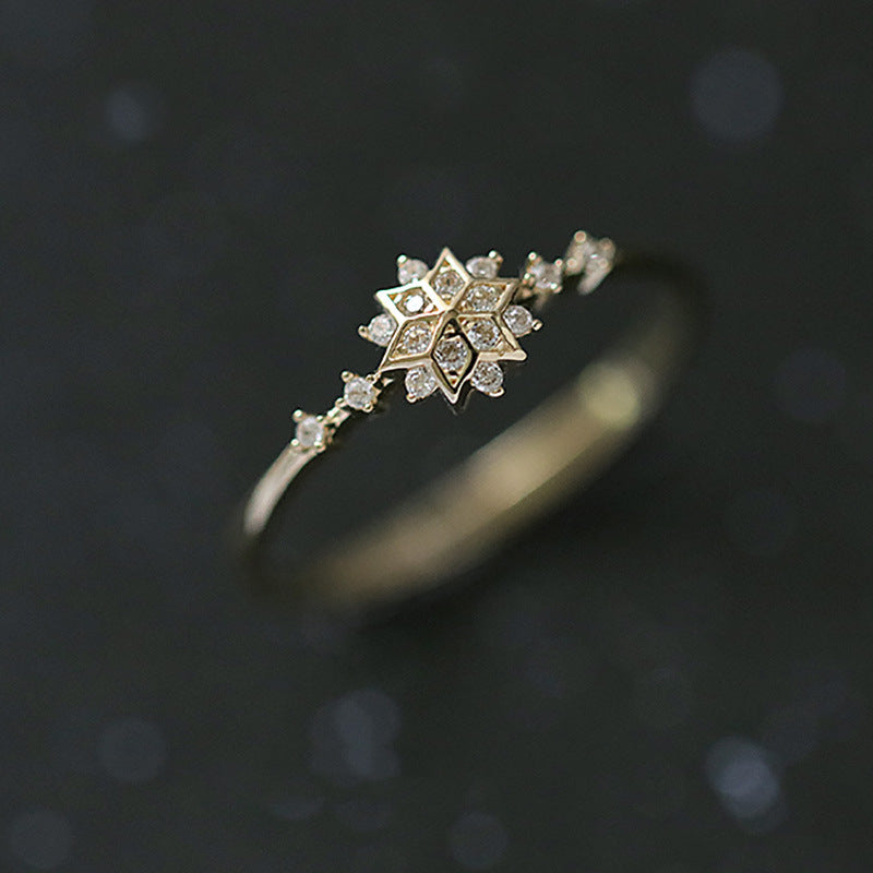 Women's Sier Korean Simple Opening Affordable Luxury Rings