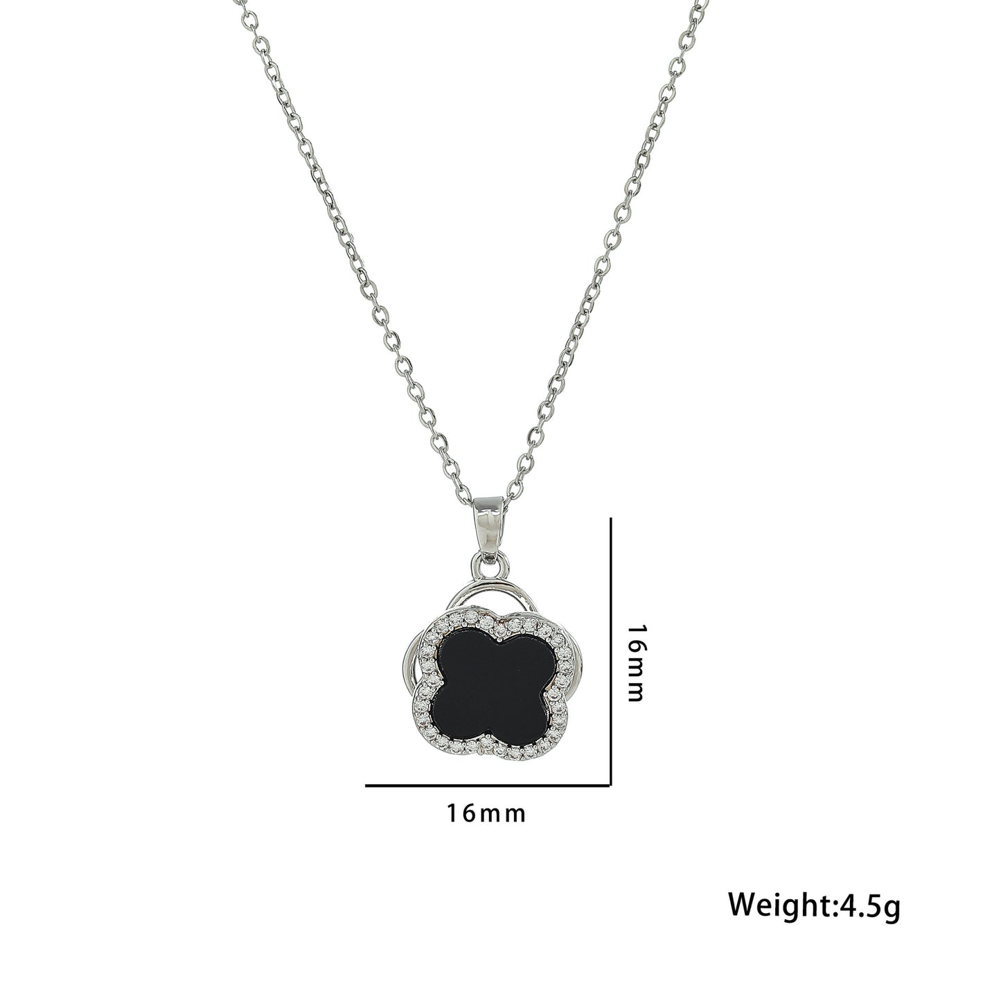 Titanium Steel Rotating Clover Temperament Korean Necklaces
