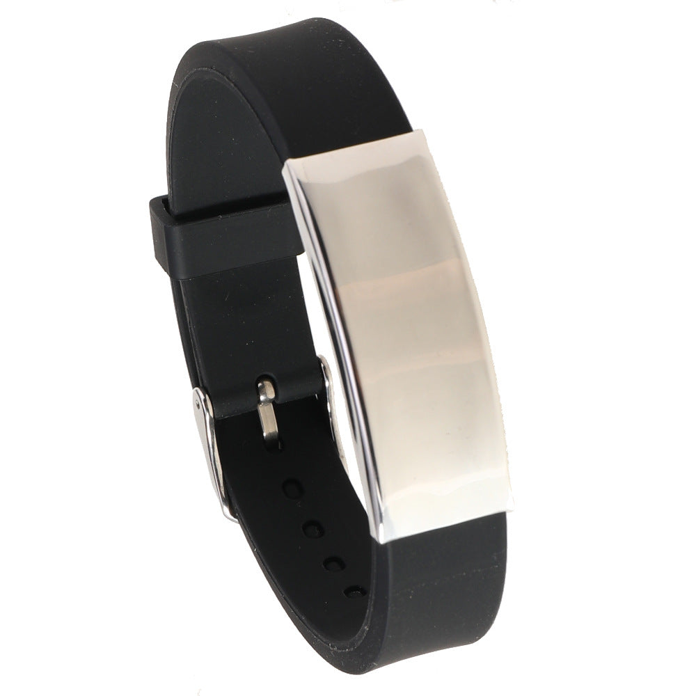 Men's Jewelry Silicone Fashion Strap Simple Lettering Bracelets