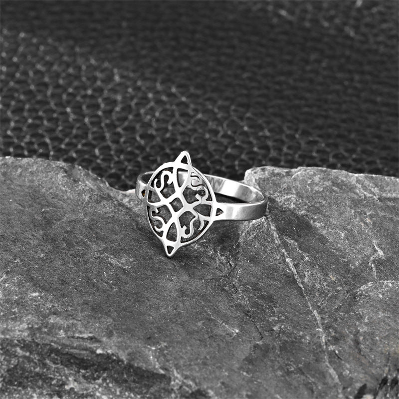 Hollow Witch Artistic Ethnic Style Personalized Ring