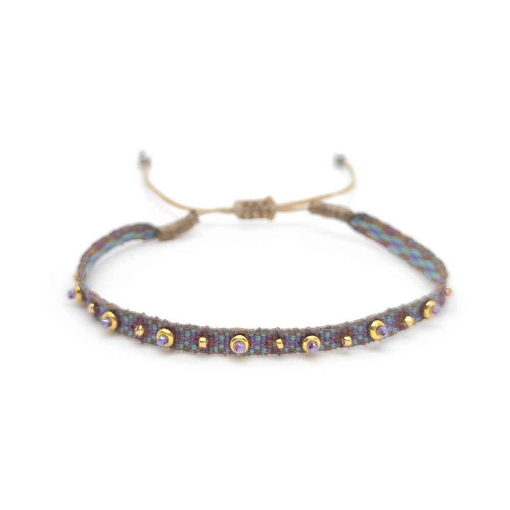 South American Hand-woven Twin Female Columbia Ethnic Style Webbing Bracelets