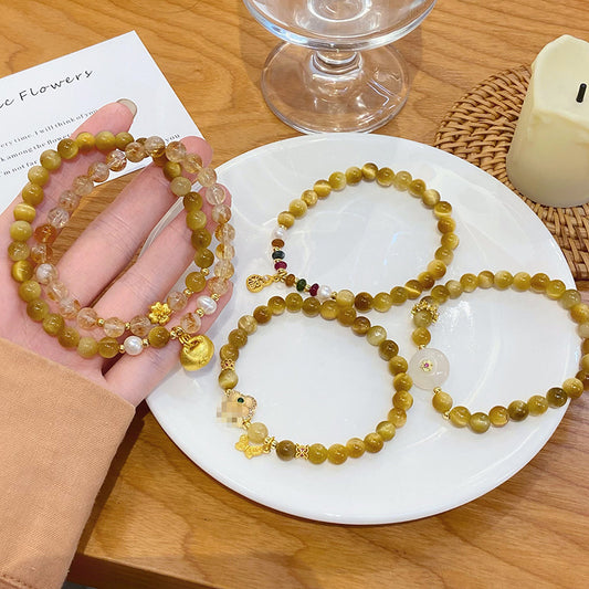 Gold Tiger Stone Light Luxury Minority Fat Bracelets