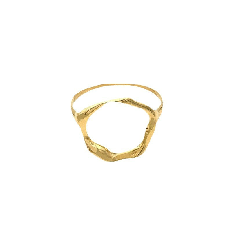 Geometric Stainless Steel Female Design Gold Rings