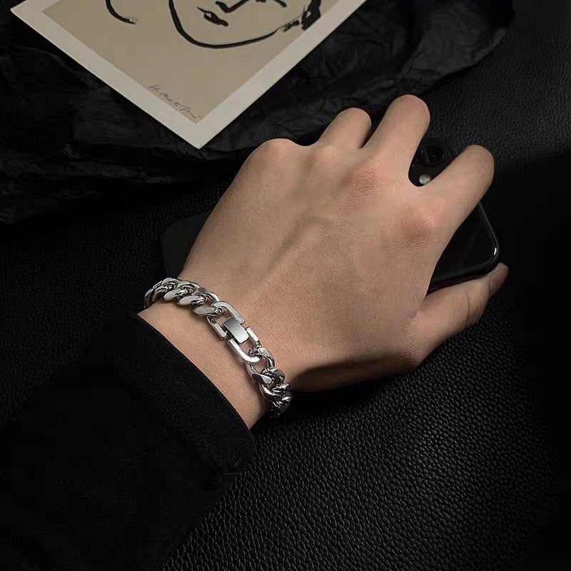 Women's & Men's Korean Style Titanium Steel Cuban Viking Cool Hip Hop Bracelets