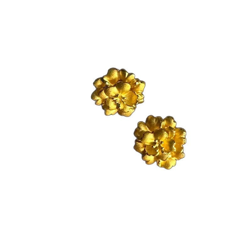 Women's Peony Flower For Versatile High Sense Earrings