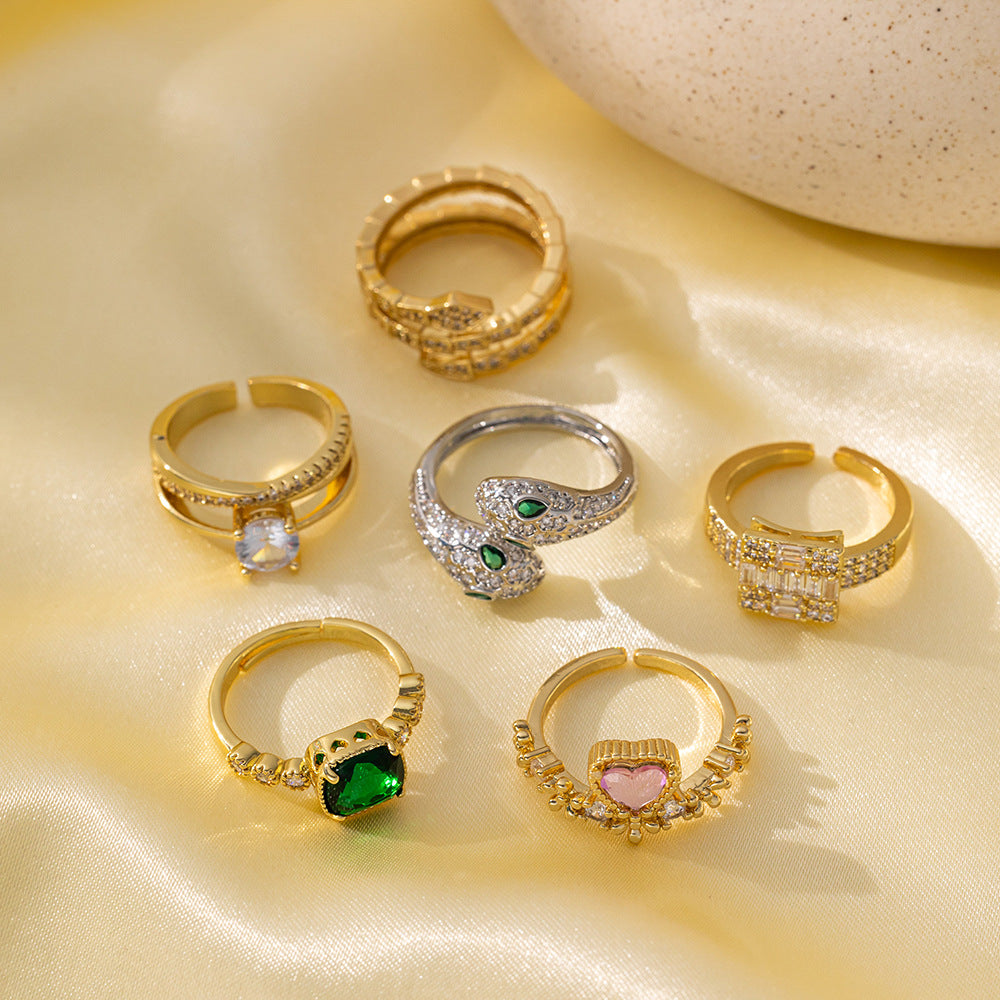 Adjustable Simple Real Gold Electroplated Delicate Super Rings