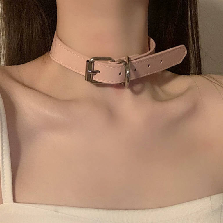Women's & Men's Band Chain Design Leather High-grade Punk Necklaces