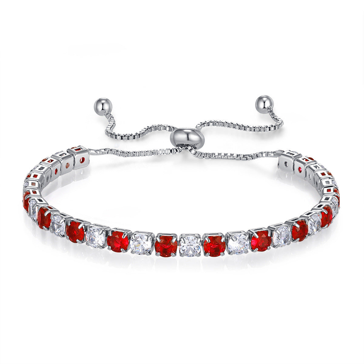 Zircon Mixed Color Full Diamond White Bracelets