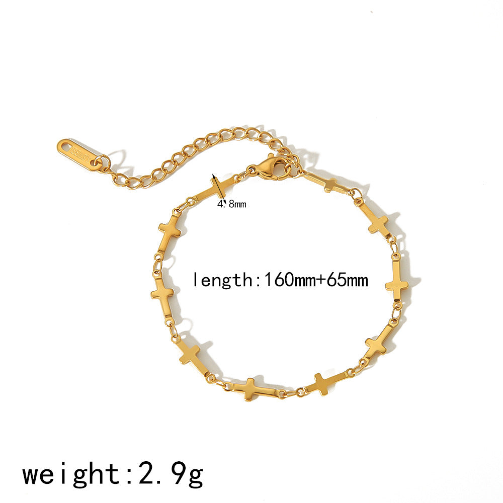 Gold Stainless Steel Chain Handmade Titanium Bracelets