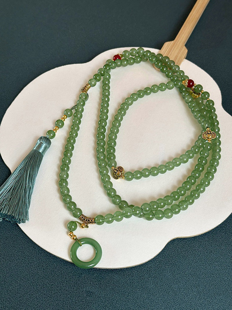 Chinese Style Beaded Tassel High-grade Long Necklaces