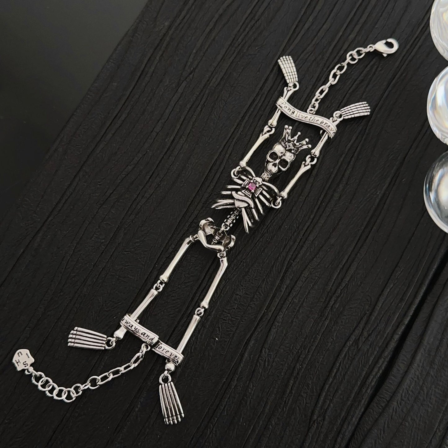 Women's & Men's Light Luxury Skull Hanging Skeleton Exaggerated Bracelets