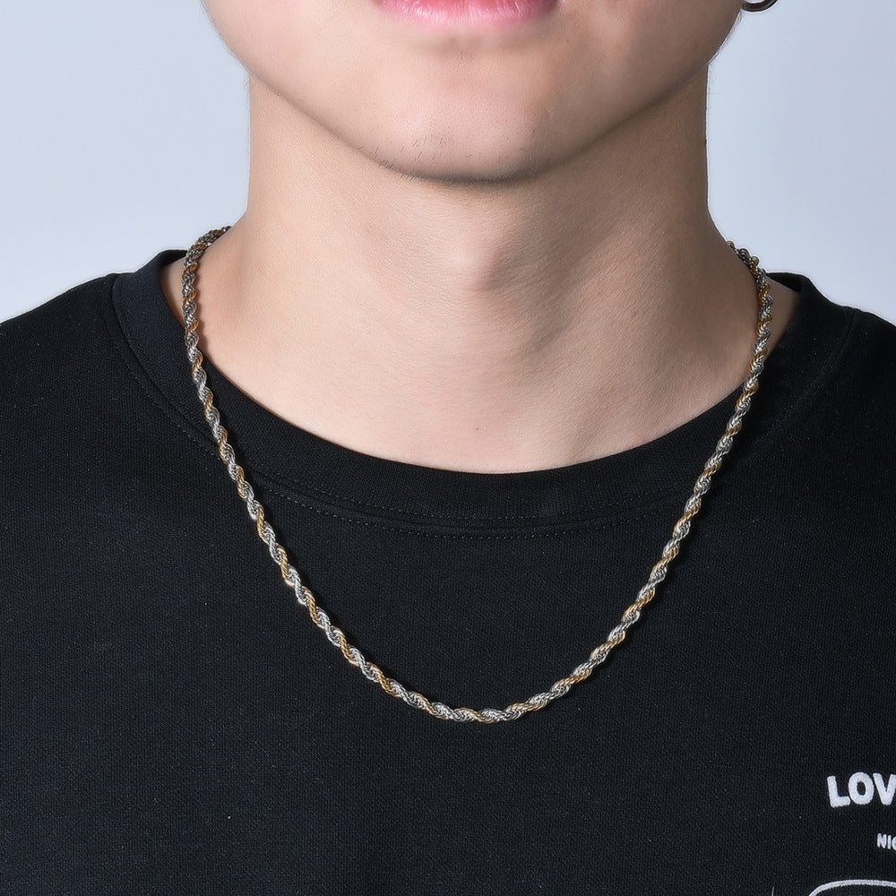 Innovative Simple Stainless Steel Twist Fashion Necklaces