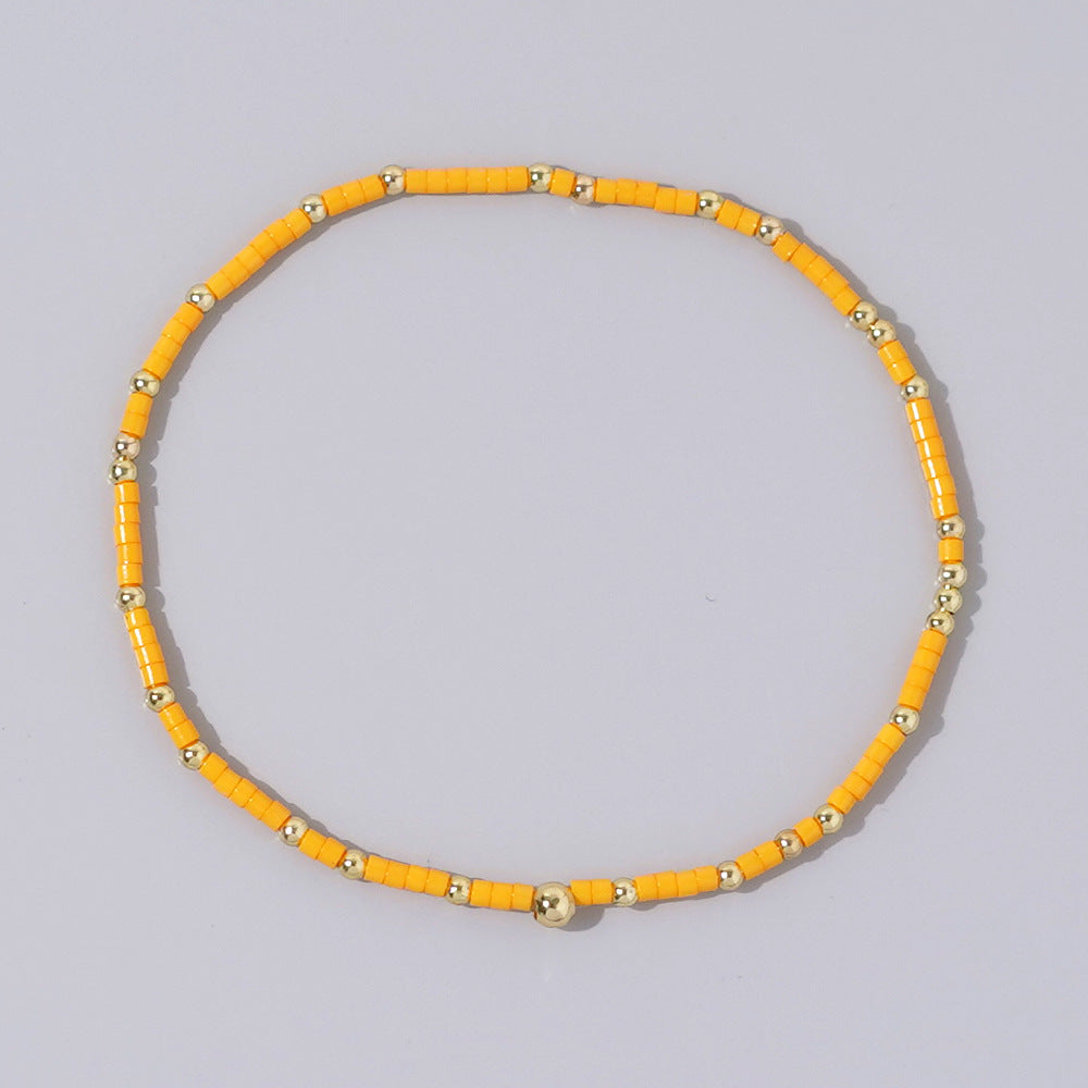 Women's Bohemian Style Copper Bead Colorful Handmade Bracelets