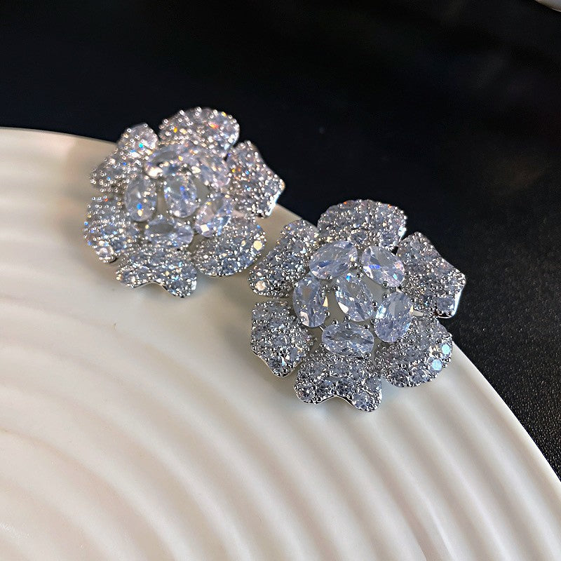 Oil Oval Geometric French Retro Special Earrings