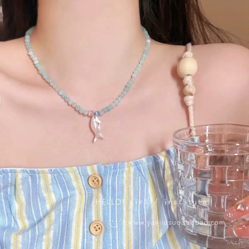Women's Dopamine Beaded For Seaside Vacation Design Sweet Flower Necklaces