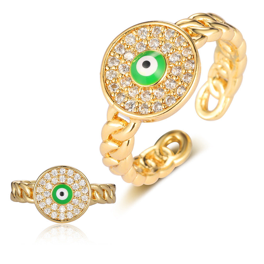 Women's Light Luxury Ornament Dripping Oil Thin Rings