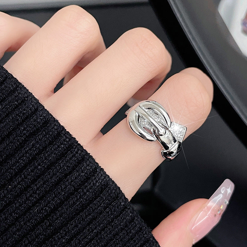 Nail Twin Open Design Personalized Cold Rings