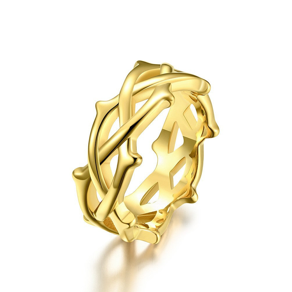 Vine Woven Titanium Steel Branches Personality Fashionable Goods Rattan Rings