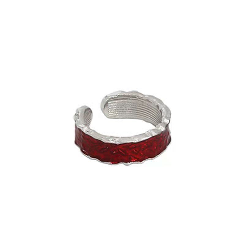 Women's & Men's Design Epoxy Open-end Personality Cold Style Rings