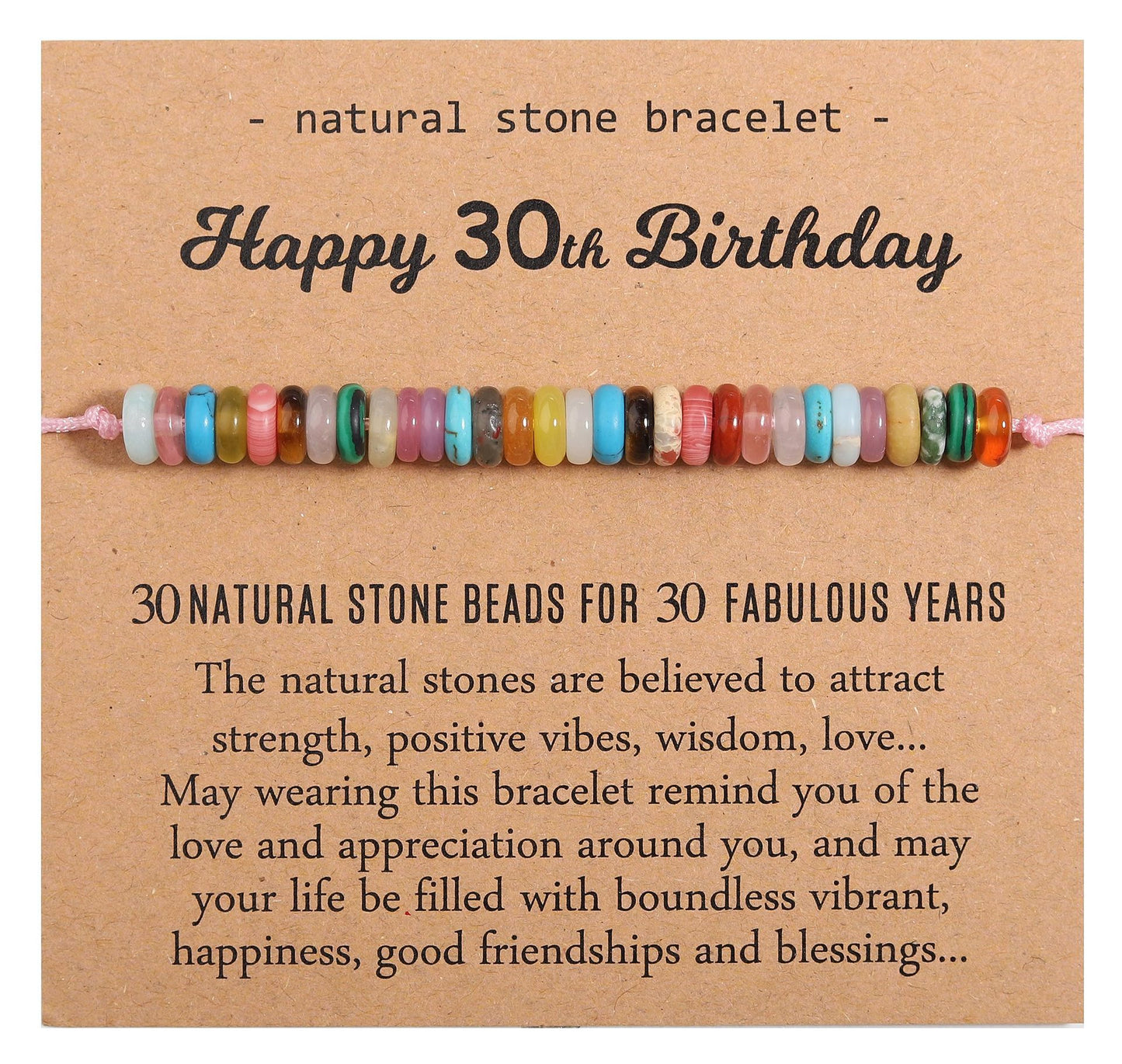Women's Birthday Gift Candy Color Natural Beaded Bracelets