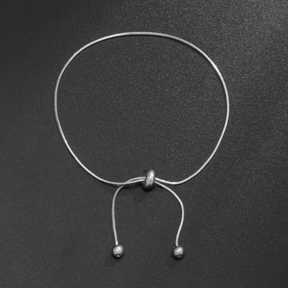 Ornament Simple Long Tassel Stylish Adjustable Metal Square Snake Necklaces