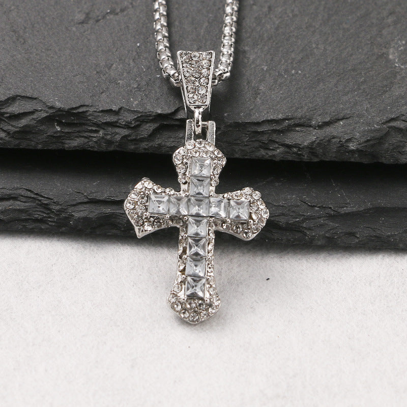 Full Diamond Cross Zircon Hip Hop Necklaces