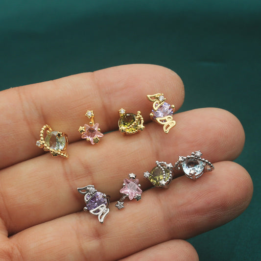 Moon Memory Bright Starry Sky Series Earrings
