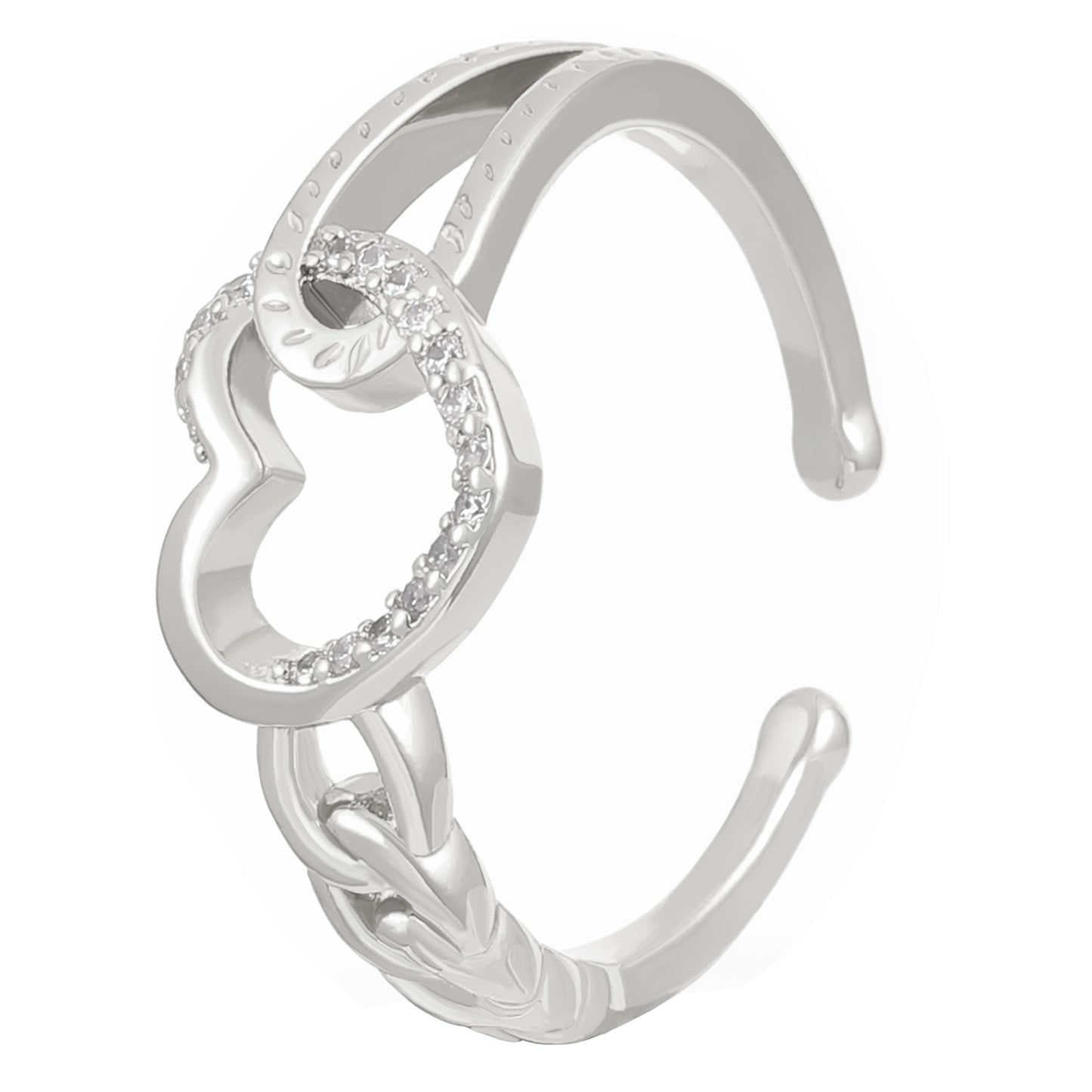 Love Cross Open Female Special Interest Rings