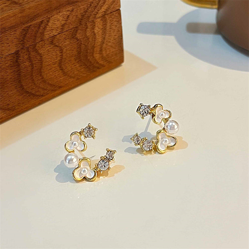 Light Luxury Diamond Female Niche Design Earrings